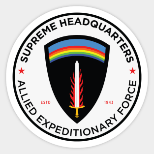 S.H.A.E.F. Supreme Headquarters Allied Expeditionary Force (Round) Sticker